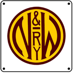 N&W RWY Logo 6x6 Tin Sign