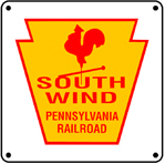 PRR SouthWind Logo 6x6 Tin Sign