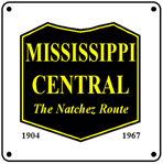 Mississippi Central Logo 6x6 Tin Sign