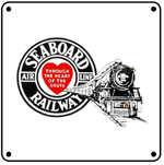 Seaboard Steam Logo 6x6 Tin Sign