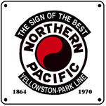NP 2-Tag Line Logo 6x6 Tin Sign