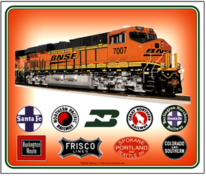 Mouse Pad BNSF Collage