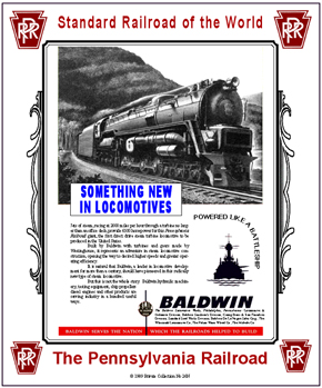 Tin Sign PRR Baldwin WWII